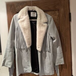 Understated Leather Fringe Jacket